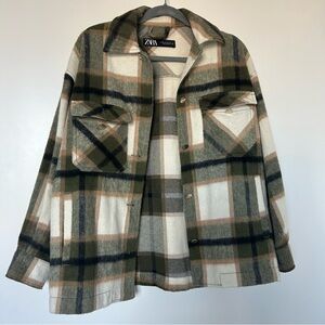 Green plaid overshirt